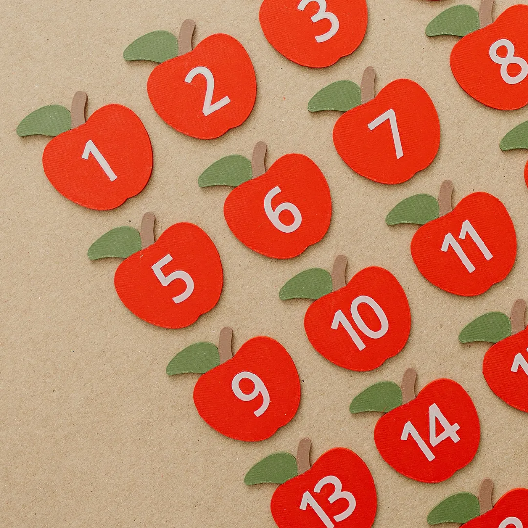 Red Apple Math Counters 1-20