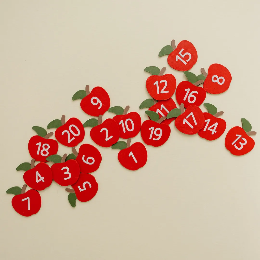 Red Apple Math Counters 1-20