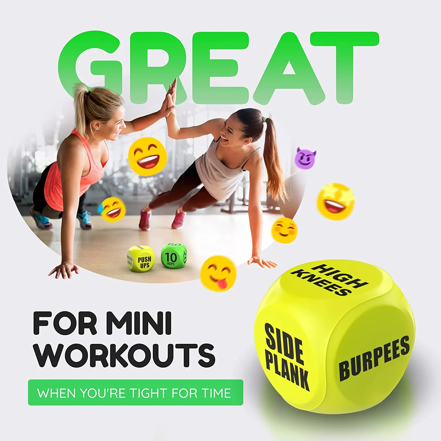 Skywin Workout Dice - Fun Exercise Dice for Solo or Group Classes, 6-Sided Foam Fitness Dice Great Dynamic Exercise Equipment