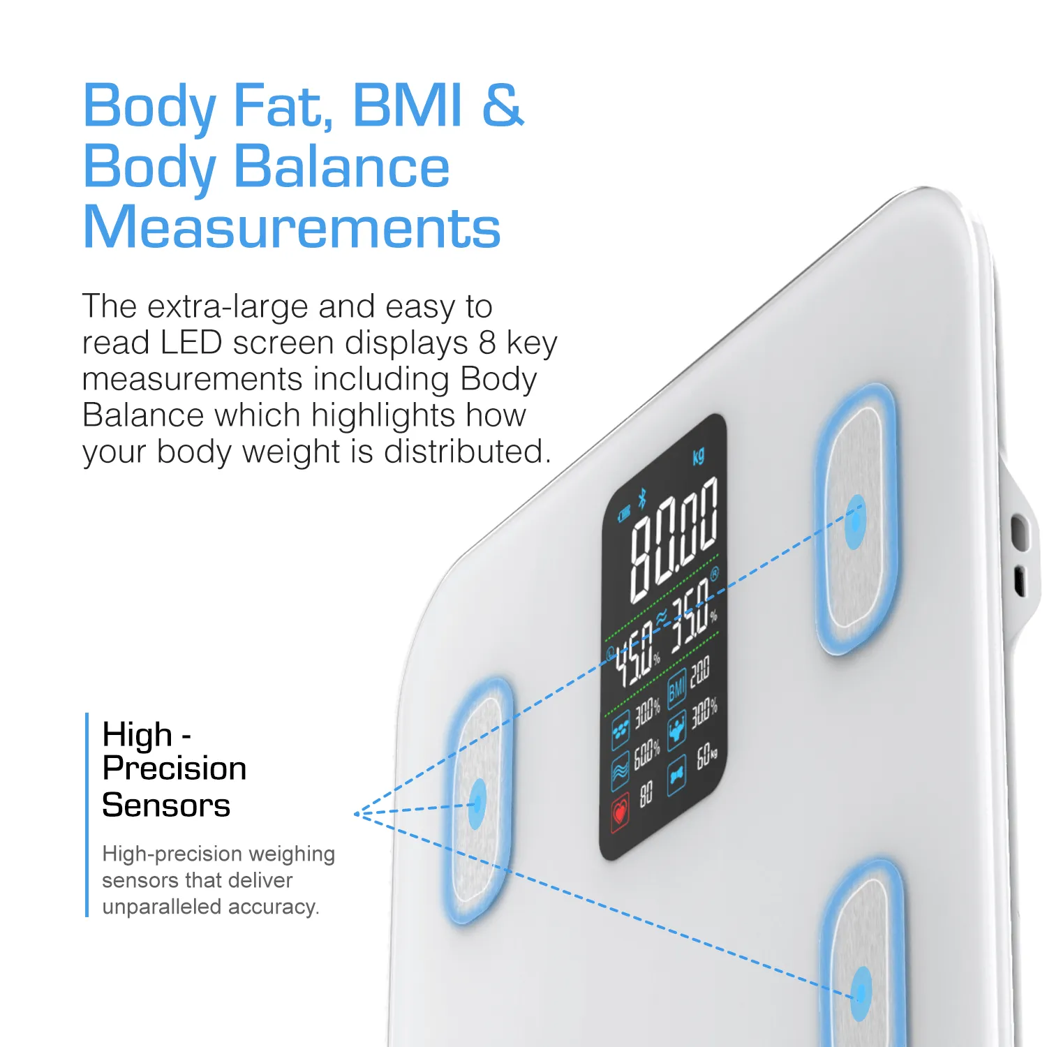 Smart Bathroom Scales - V2 White