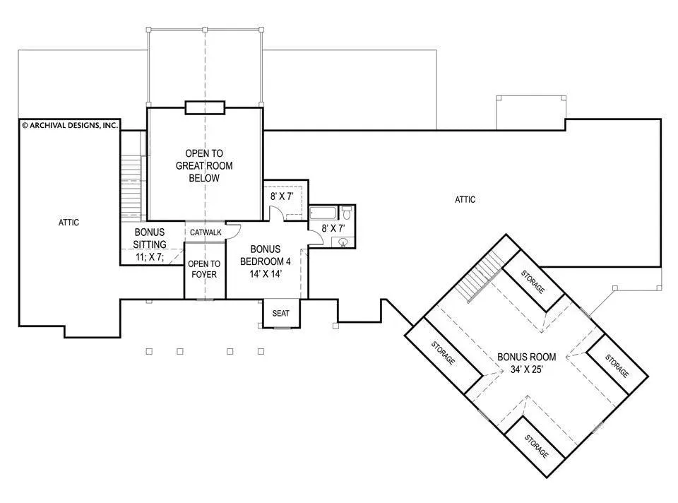 Spacious Family Home Plan: 2878 sq ft with 3 Bedrooms