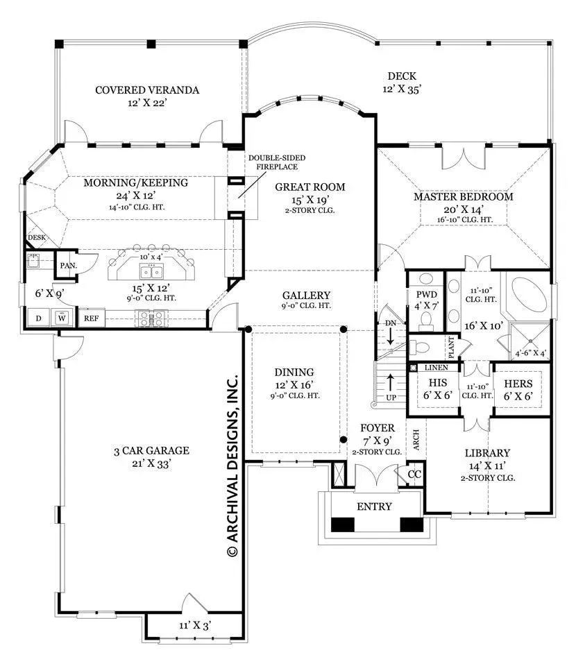 Spacious Luxury Home Plan with Walkout Basement and Versatile Layout