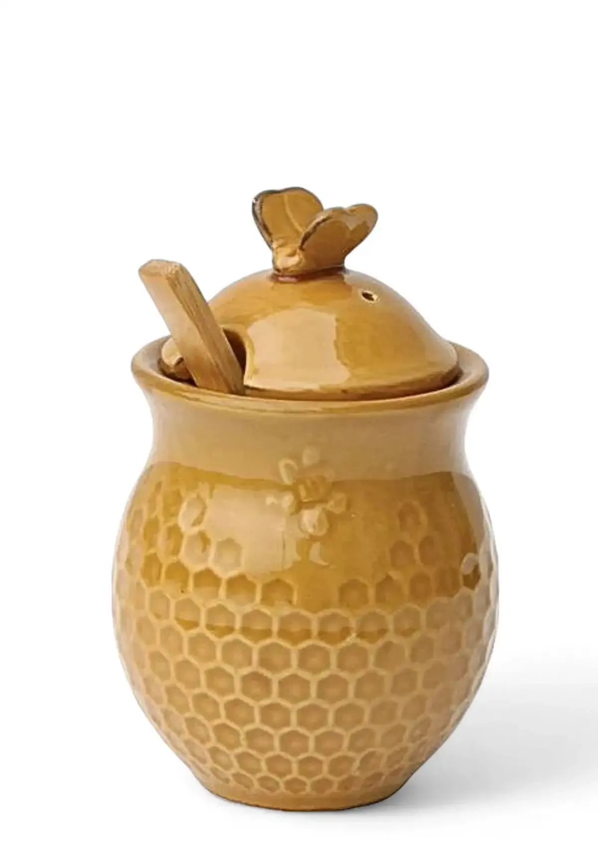 Stoneware Honey Jar Set