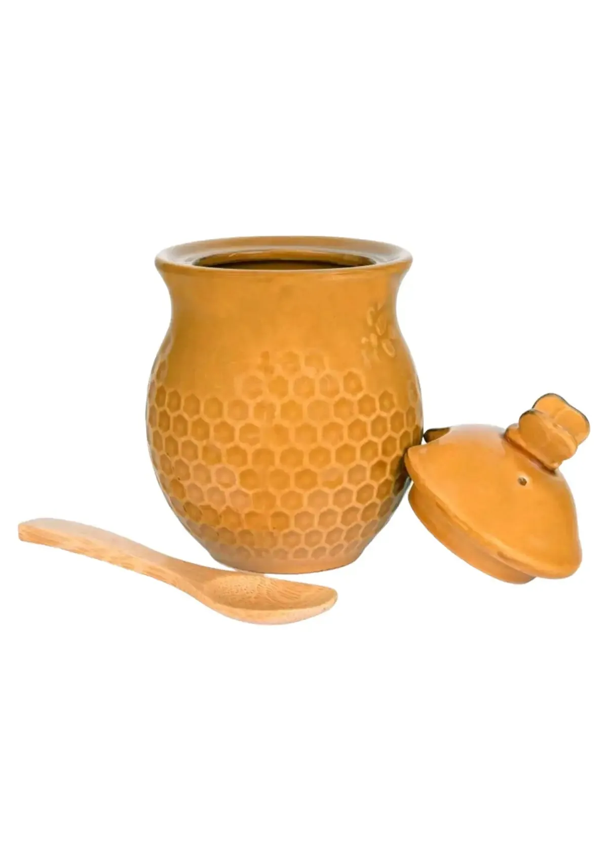 Stoneware Honey Jar Set