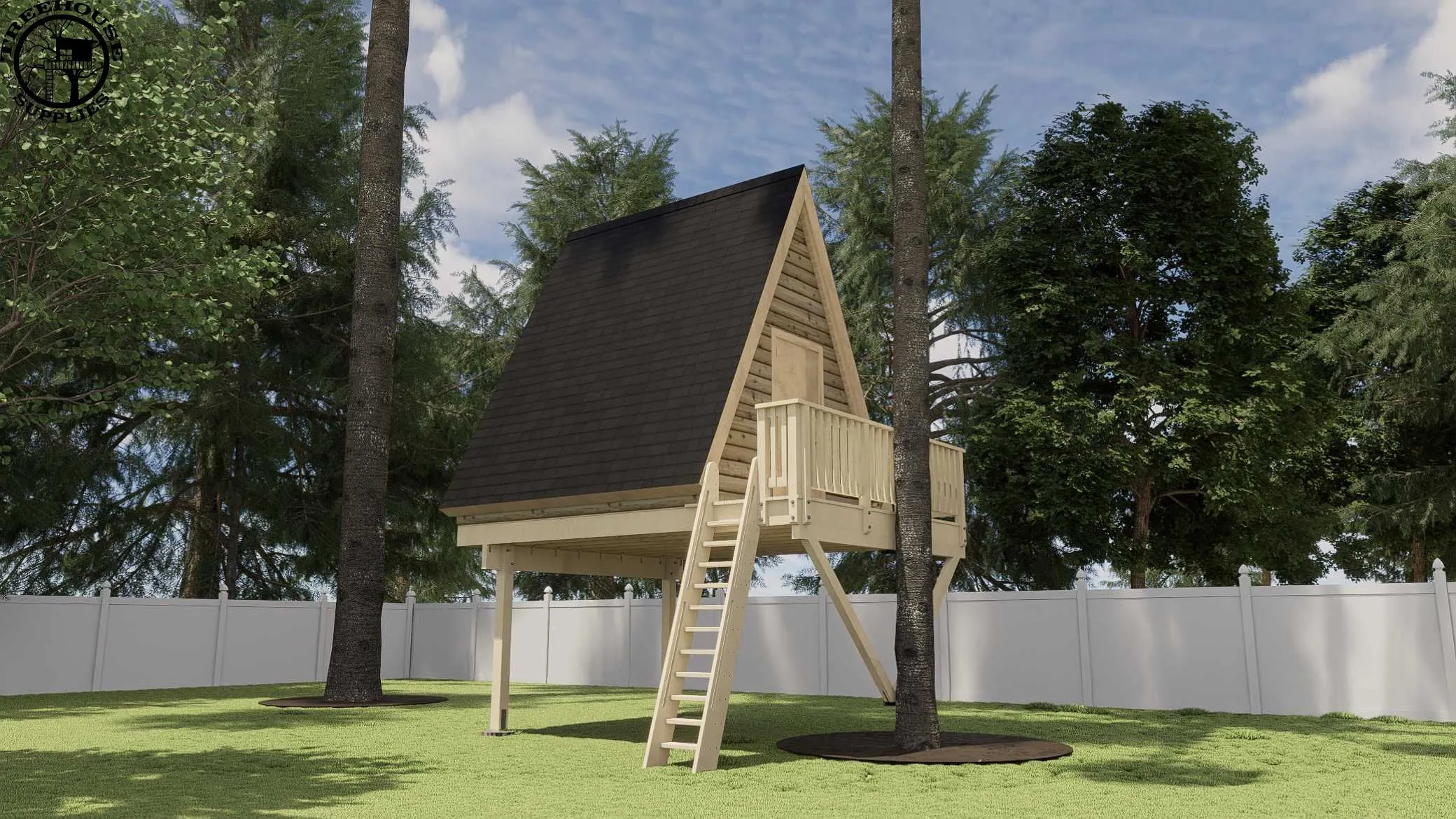 THE FINGER LAKES: A-FRAME © 1 tree 2 post hardware kit