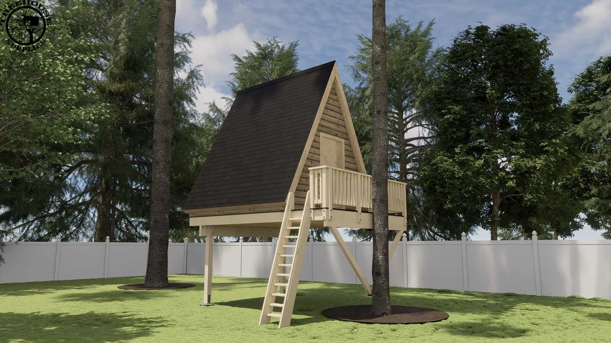 THE FINGER LAKES: A-FRAME © 1 tree 2 post hardware kit