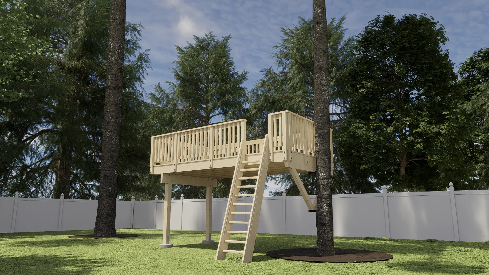 THE FINGER LAKES: STANDARD © 1 Tree 2 Post Treehouse Plan