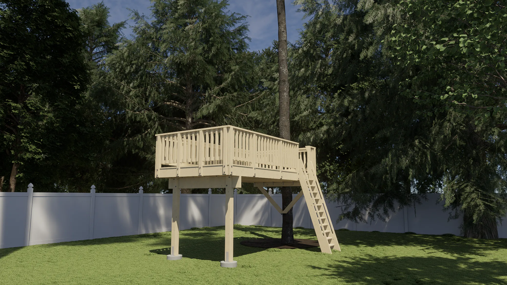 THE FINGER LAKES: STANDARD © 1 Tree 2 Post Treehouse Plan