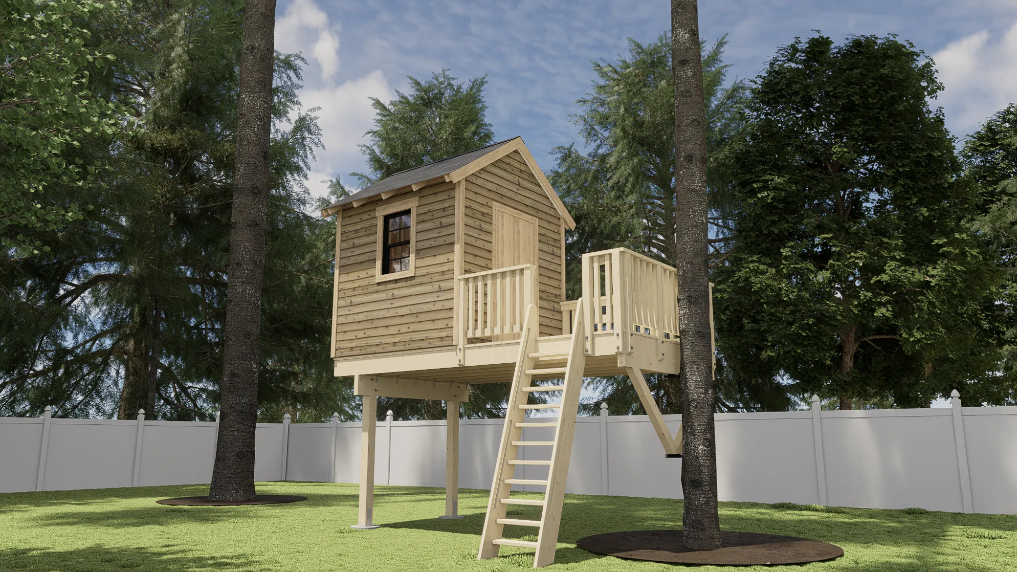 THE FINGER LAKES: STANDARD © 1 Tree 2 Post Treehouse Plan