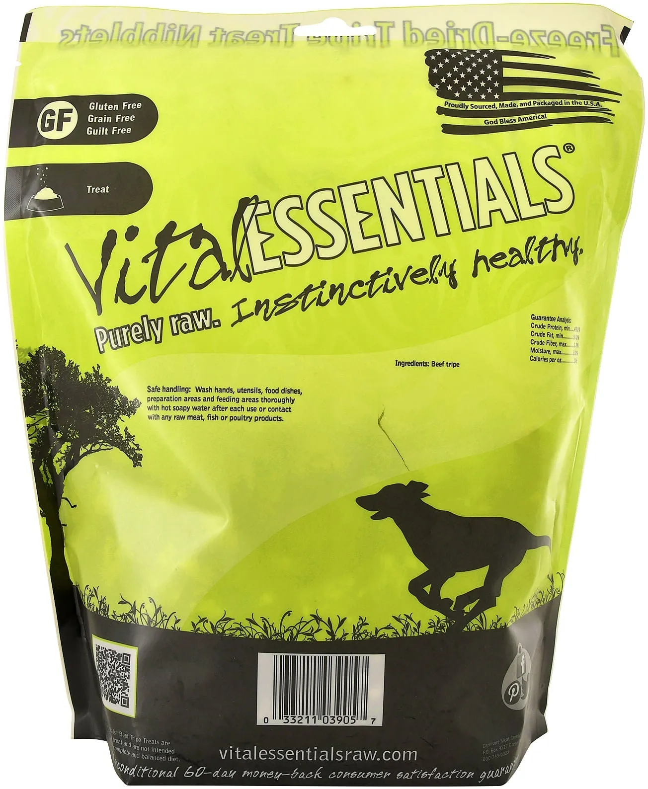 Vital Essentials Freeze-Dried Beef Tripe Nibblets Dog Food, 1 lb