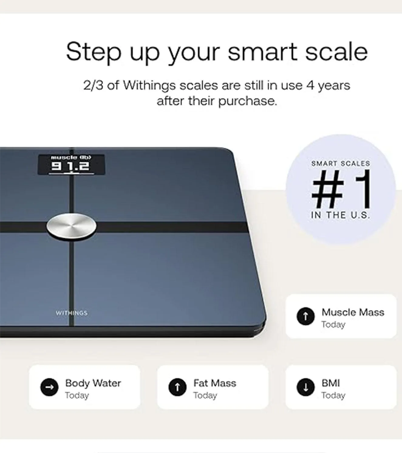 Withings Body  Wi-Fi bathroom scale for Body Weight