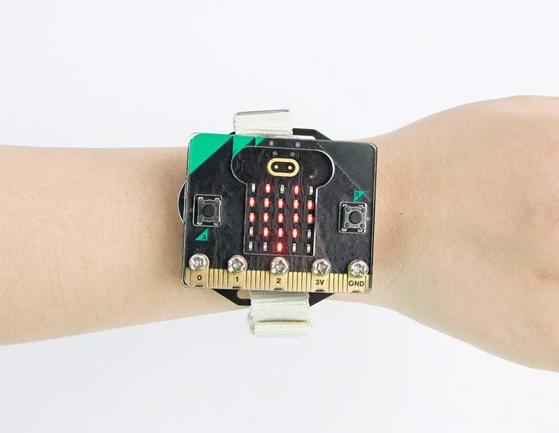 Yahboom Wrist:bit wearable watch kit based on BBC Micro:bit V2/V1.5 board